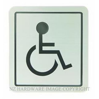 LG16261 SS SIGN DISABLED SYMBOL SATIN STAINLESS