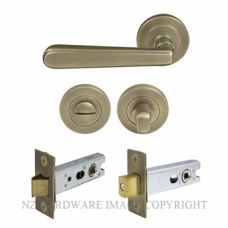 WINDSOR 8237 RB VILLA 52MM ROUND ROSE PRIVACY SET ROMAN BRASS