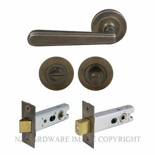 WINDSOR 8237 OR VILLA 52MM ROUND ROSE PRIVACY SET OIL RUBBED BRONZE