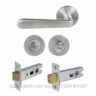 WINDSOR 8237 SC VILLA 52MM ROUND ROSE PRIVACY SET SATIN CHROME