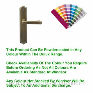 WINDSOR 8234LD PC VILLA TRADITIONAL LONGPLATE DUMMY HANDLE POWDERCOAT