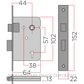 LEGGE 159 NP MORTICE LOCKSET VIS PK NICKEL PLATE