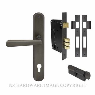 WINDSOR 8292 DRB VILLA OVAL LONGPLATE E85 LOCKSET DARK ROMAN BRASS