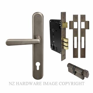 WINDSOR 8292 NB VILLA OVAL LONGPLATE E85 LOCKSET NATURAL BRONZE