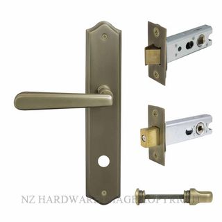 WINDSOR 8294 RB VILLA TRADITIONAL LONGPLATE PRIVACY SET ROMAN BRASS