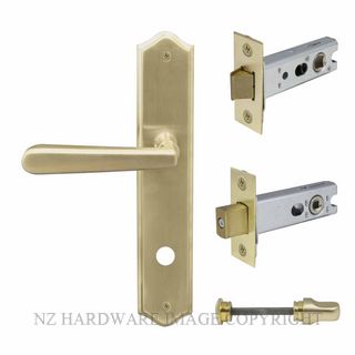 WINDSOR 8294 USB VILLA TRADITIONAL LONGPLATE PRIVACY SET UNLACQUERED SATIN BRASS