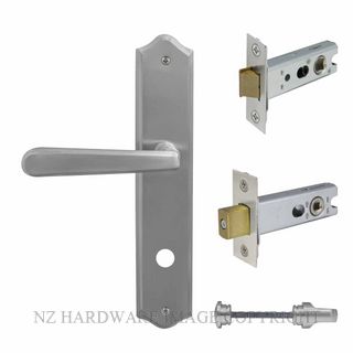 WINDSOR 8294 SC VILLA TRADITIONAL LONGPLATE PRIVACY SET SATIN CHROME