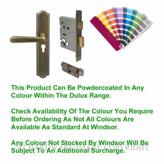WINDSOR 8295 PC VILLA TRADITIONAL LONGPLATE E48 LOCKSET POWDERCOAT