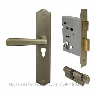 WINDSOR 8295 RB VILLA TRADITIONAL LONGPLATE E48 LOCKSET ROMAN BRASS