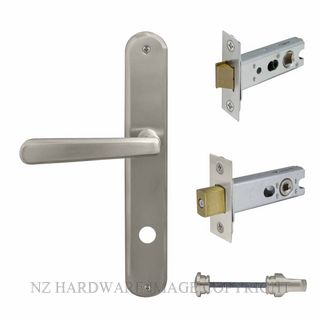 WINDSOR 8290 BN VILLA OVAL LONGPLATE PRIVACY SET BRUSHED NICKEL
