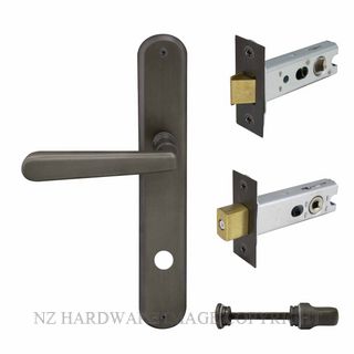 WINDSOR 8290 DRB VILLA OVAL LONGPLATE PRIVACY SET DARK ROMAN BRASS