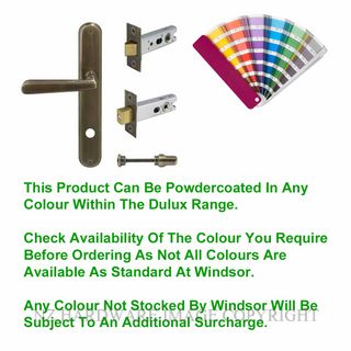WINDSOR 8290 PC VILLA OVAL LONGPLATE PRIVACY SET POWDERCOAT