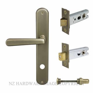 WINDSOR 8290 RB VILLA OVAL LONGPLATE PRIVACY SET ROMAN BRASS