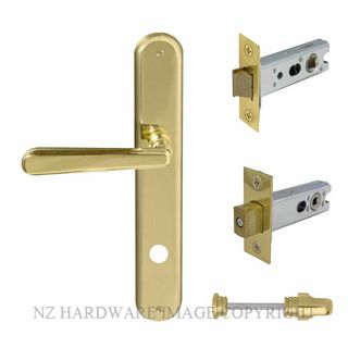 WINDSOR 8290 UB VILLA OVAL LONGPLATE PRIVACY SET UNLACQUERED BRASS