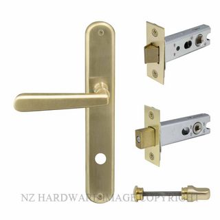 WINDSOR 8290 USB VILLA OVAL LONGPLATE PRIVACY SET UNLACQUERED SATIN BRASS