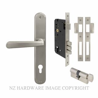 WINDSOR 8292 BN VILLA OVAL LONGPLATE E85 LOCKSET BRUSHED NICKEL