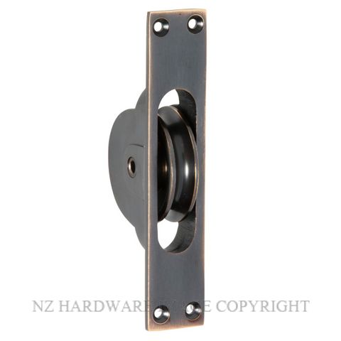 TRADCO 1681 AC SASH PULLEY ANTIQUE COPPER