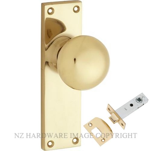 Tradco Victorian Door Lever Handle on Long Backplate Antique Brass