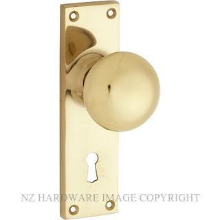 TRADCO 1036 PB VICTORIAN KNOB LOCK FG POLISHED BRASS