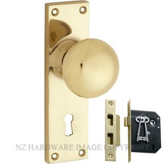 TRADCO 1036 PB VICTORIAN KNOB LOCK FG POLISHED BRASS