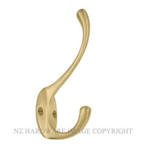 WINDSOR 3024 MSB HAT AND COAT HOOK MATT SATIN BRASS