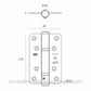 JNF IN.05.040 SPRING HINGE SATIN STAINLESS