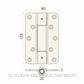 JNF IN.05.041.125 HEAVY DUTY POLIMERIC BEARING HINGE SATIN STAINLESS