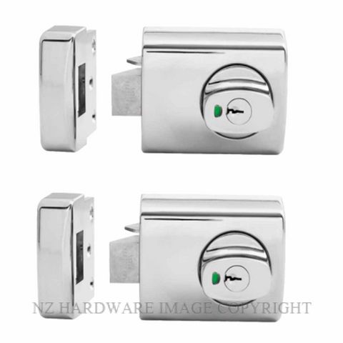 LOCKWOOD L001-1K2SPDP TWIN PACK DOUBLE KEYED DEADLOCK SATIN PEARL