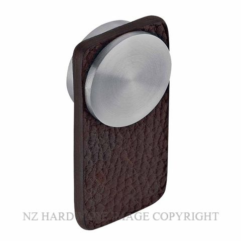 JNF SR.22.004.B CABINET KNOB SKIN BROWN LEATHER