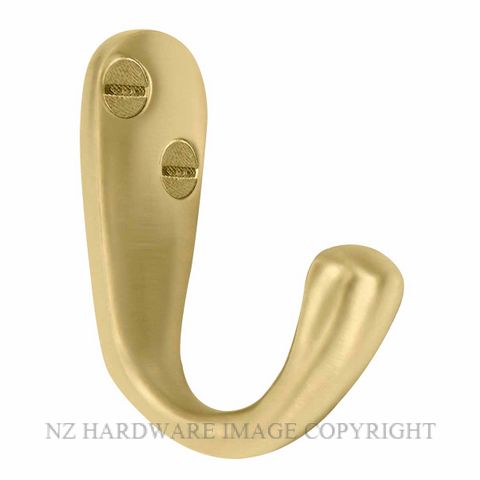 WINDSOR 5196 MSB COAT HOOK - SINGLE MATT SATIN BRASS