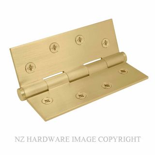 WINDSOR 5902 MSB HINGE BRASS FIXED PIN FLAT TIP 102X76 MATT SATIN BRASS