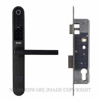 E LOK 707 30 BLK SMART LOCKSET + FINGERPRINT -30MM BACKSET MATT BLACK