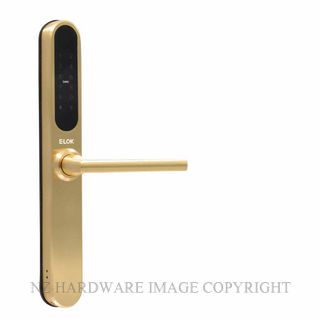 E LOK 905 0 SB 9 SERIES SMART LEVER SET SATIN BRASS