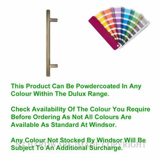 WINDSOR 8190 FF PC PULL HANDLE SINGLE FRONT FIX POWDERCOAT