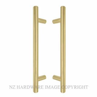 WINDSOR 8190 MSB PULL HANDLE BACK TO BACK 300MM OA MATT SATIN BRASS