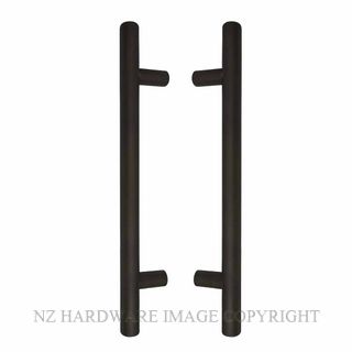 WINDSOR 8191 BLK PULL HANDLE BACK TO BACK 400MM OA MATT BLACK