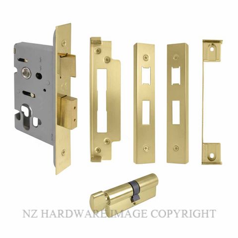 WINDSOR 1169 MSB REBATED MORTICE LOCK MATT SATIN BRASS