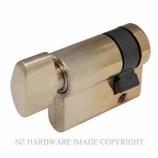 WINDSOR 1134 USB 30MM EURO SINGLE CYLINDER - SNIB UNLACQUERED SATIN BRASS