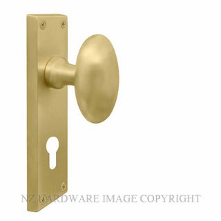 WINDSOR 5179 E48 MSB KNOB OVAL PLATE EURO HANDLE SET MATT SATIN BRASS