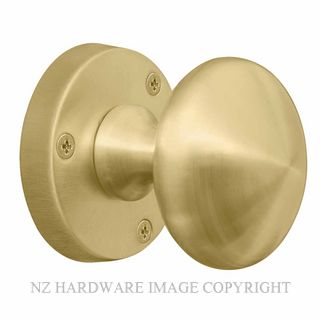 WINDSOR 3011 MSB VICTORIAN KNOB LATCH SET ROUND ROSE MATT SATIN BRASS