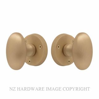 WINDSOR 5071 MSB KNOB LATCH OVAL HANDLES MATT SATIN BRASS