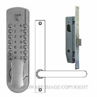 NZ HARDWARE 995 38MM WF DIGITAL LOCK KITSETS SATIN CHROME