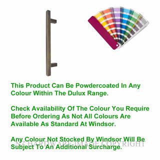 WINDSOR 8192 FF PC PULL HANDLE SINGLE FRONT FIX POWDERCOAT
