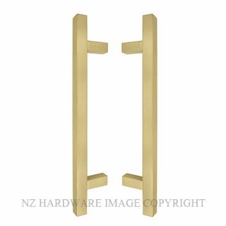 WINDSOR 8192 MSB PULL HANDLE BACK TO BACK 400MM OA MATT SATIN BRASS