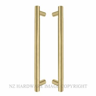 POA WINDSOR 8331 MSB MILFORD PULL HANDLE PAIR 400MM OA MATT SATIN BRASS