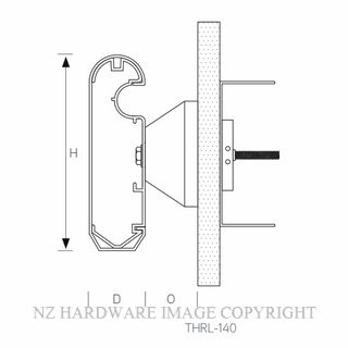 TEPROMARK TCR-100BB 033 EGC BED BUMPER RAIL 102MMX600MM EGGSHELL