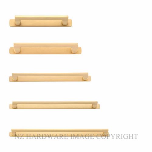 IVER 20886B-20926B CABINET PULL WITH BACKPLATE BRUSHED BRASS