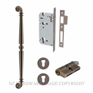 IVER 9381KENTR60KK SARLAT 485MM PULL HANDLE KEY-KEY ENTRANCE LOCK KITSET SIGNATURE BRASS