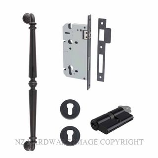 IVER 9383 - 20053 SARLAT PULL HANDLE LOCK KITS MATT BLACK