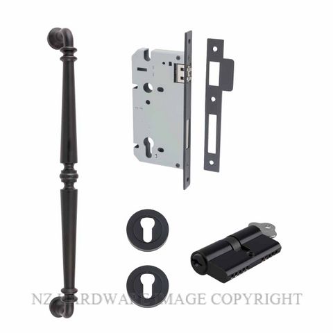 IVER 9383 - 20053 SARLAT PULL HANDLE LOCK KITS MATT BLACK